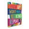Stupell Industries Show Up Work Hard Phrase Pop Stripe Pattern Canvas Wall Art